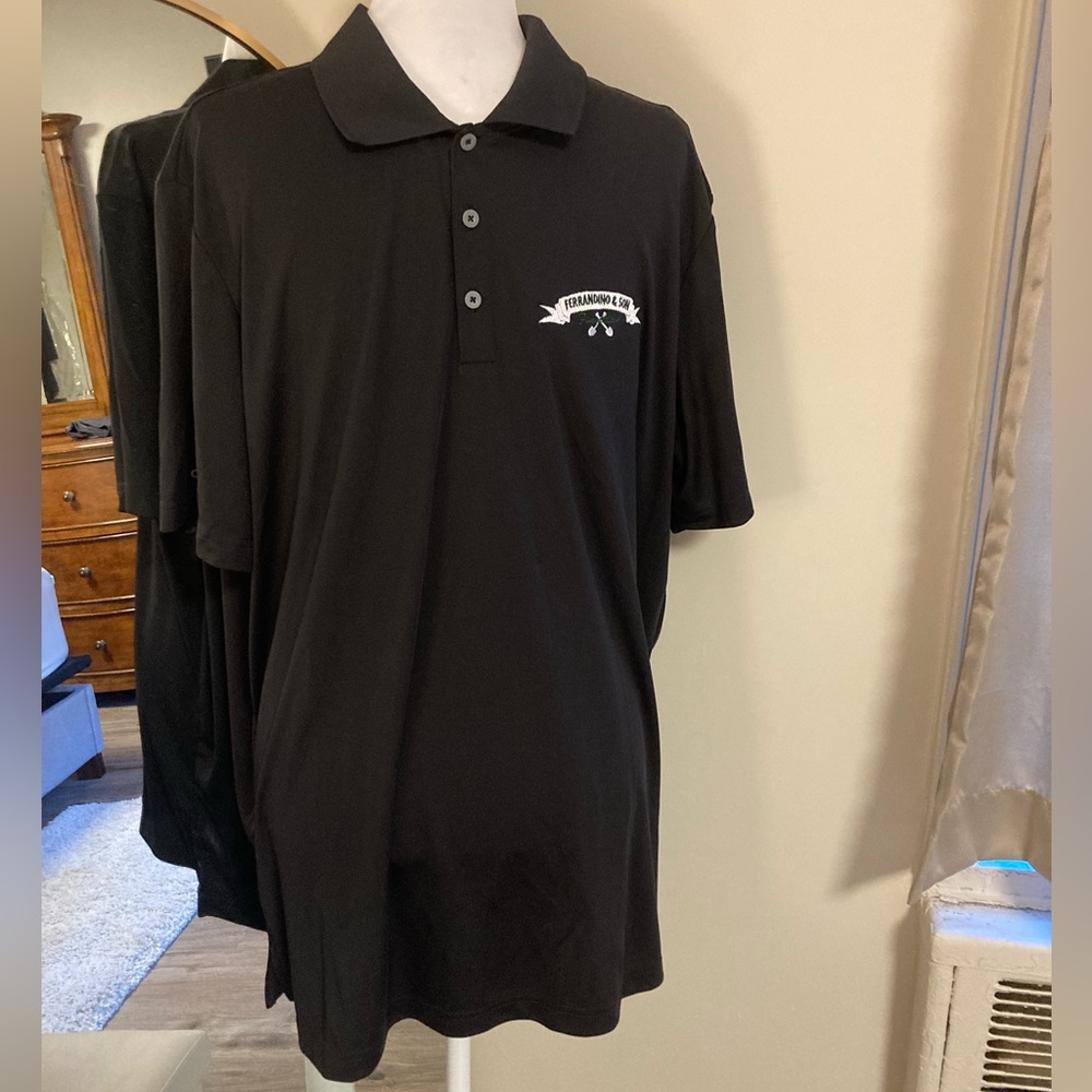 Adidas Black Performance Branded Golf Polo Shirt SPF 50